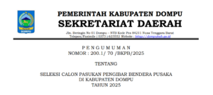 SELEKSI CALON PASUKAN PENGIBAR BENDERA PUSAKA DI KABUPATEN DOMPU TAHUN 2025