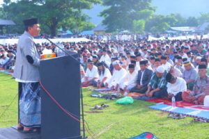 Berikan Sambutan di Acara Sholat Id di Kempo, Wakil Bupati Ajak Masyarakat Tinggalkan Segala Perbedaan dan Perselisihan