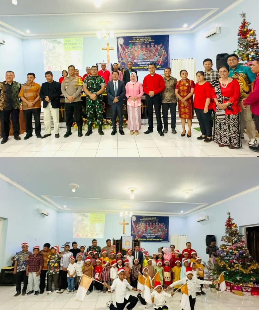 Rayakan Natal di GMIT Syalom, Bupati Bambang Firdaus Ajak Jemaat Jaga Kekompakan