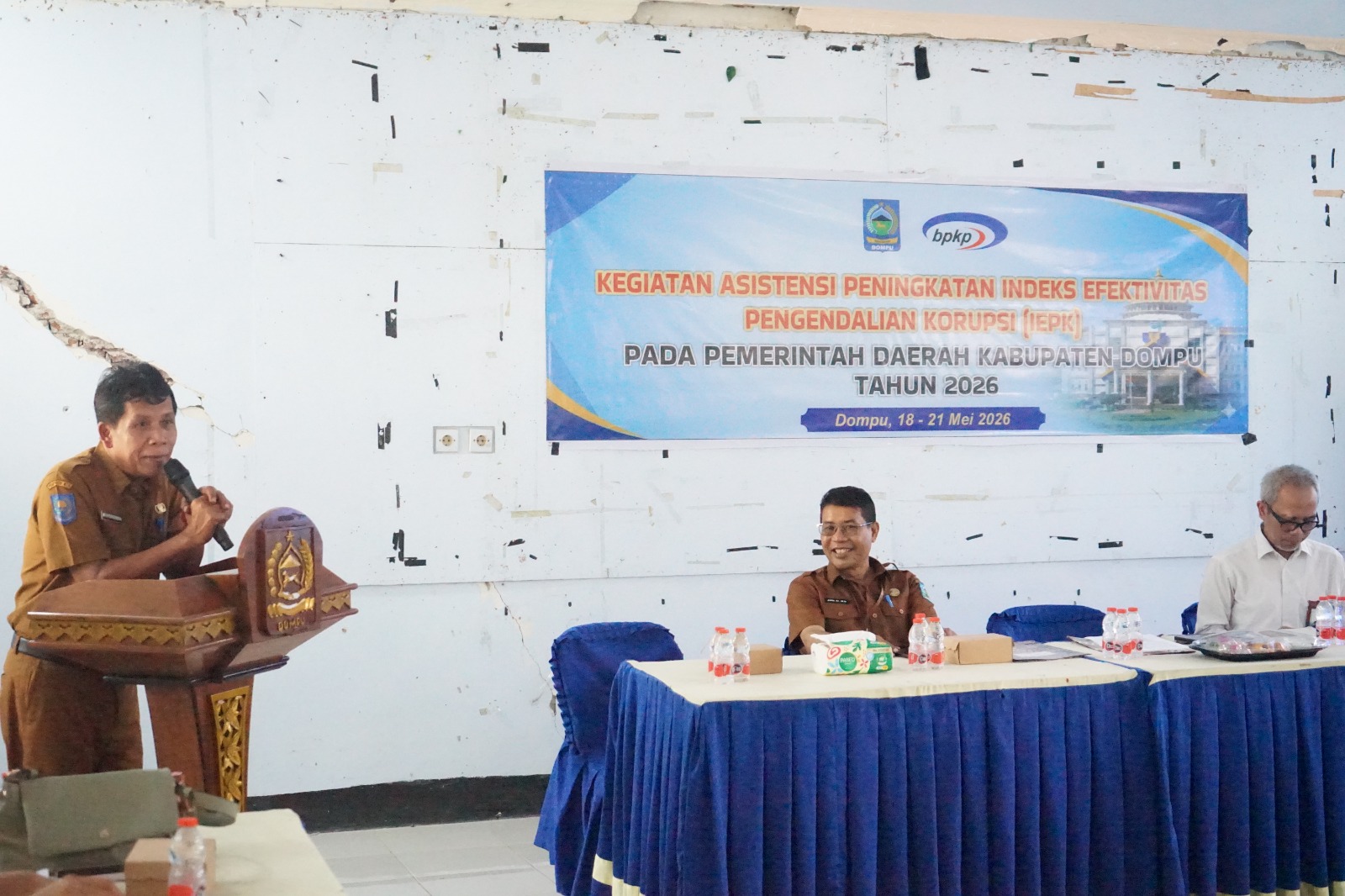 PLT Sekda Dompu Wakili Bupati Hadiri Asistensi Peningkatan Indeks Pengendalian Korupsi
